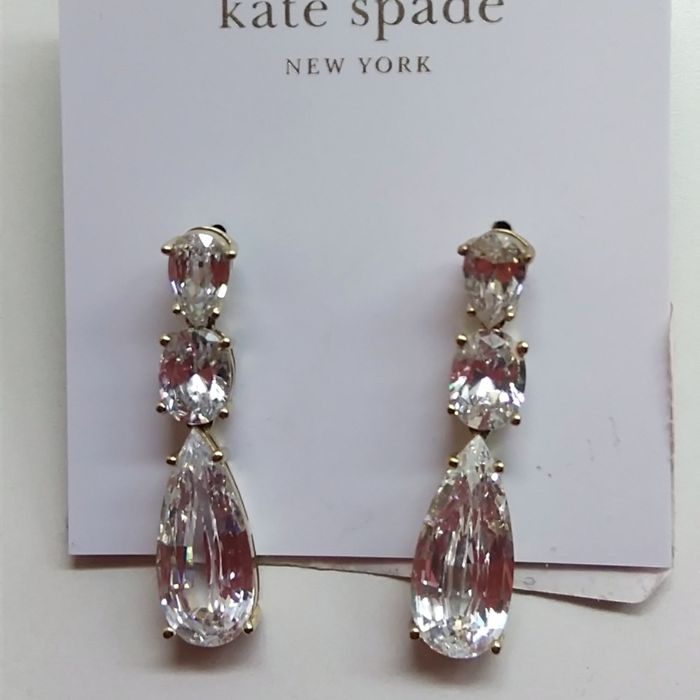 Kate Spade New 3-Stone Drop Earrings